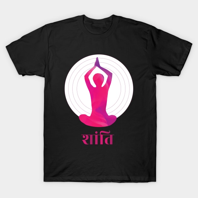 Shanti Yoga T-Shirt by joycolor